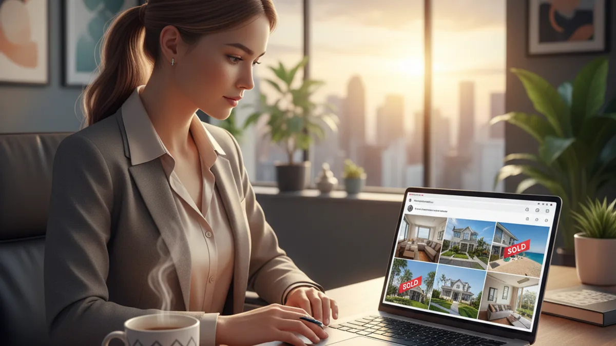 Uluslararası yatırımcıya yönelik premium emlak sunumu ekranı