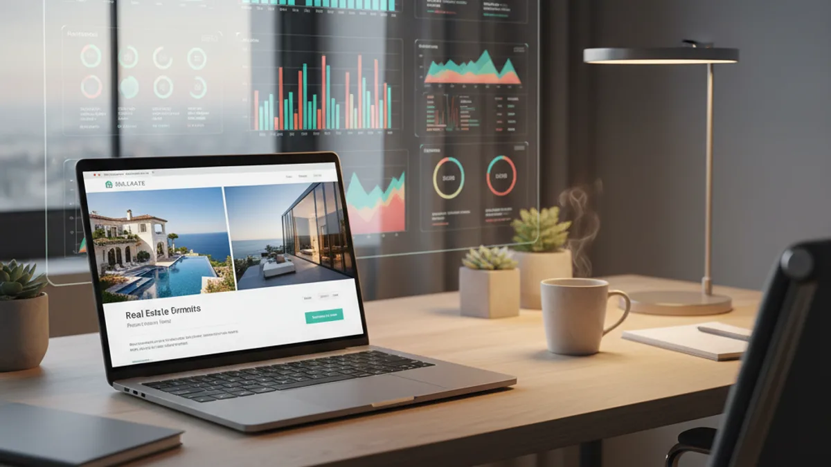 Emlak ilan sitesinde analitik ve görsel optimizasyon ekranı